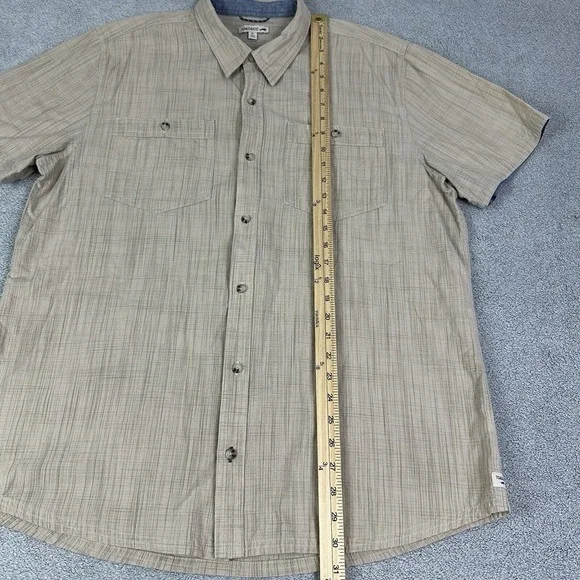 Toad & Co Shirt Mens L Beige Smythy 100% Organic Cotton Button Up Minimal Casual - Picture 9 of 9